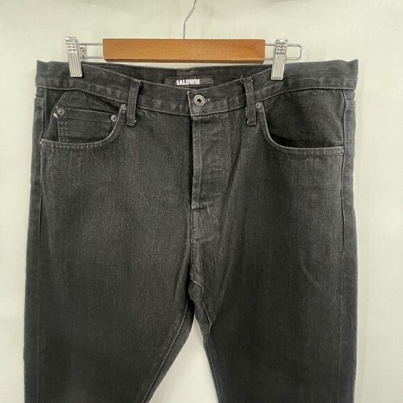 Baldwin The Henley Black Classic Slim Denim Jeans Size 36 - Picture 2 of 12